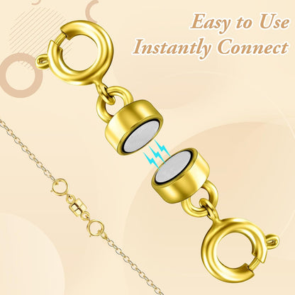 Magnetic Necklace Clasps and Closures Easy Jewelry Converter for Women, Seniors, and Everyday Wear
