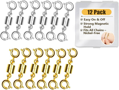 Magnetic Necklace Clasps and Closures Easy Jewelry Converter for Women, Seniors, and Everyday Wear