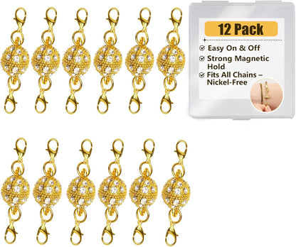 Magnetic Necklace Clasps and Closures Easy Jewelry Converter for Women, Seniors, and Everyday Wear