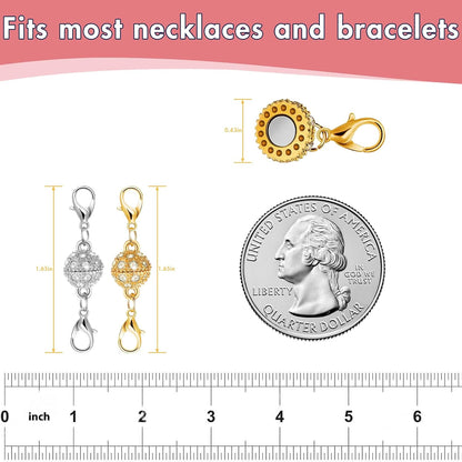 Magnetic Necklace Clasps and Closures Easy Jewelry Converter for Women, Seniors, and Everyday Wear