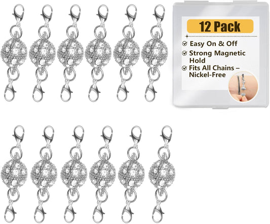 Magnetic Necklace Clasps and Closures Easy Jewelry Converter for Women, Seniors, and Everyday Wear