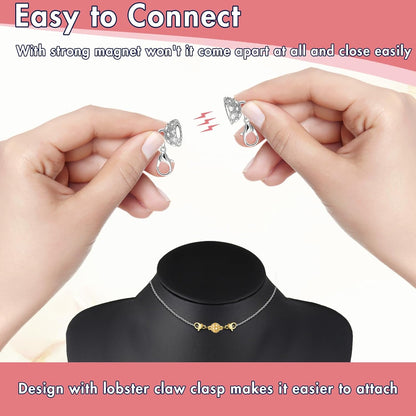 Magnetic Necklace Clasps and Closures Easy Jewelry Converter for Women, Seniors, and Everyday Wear