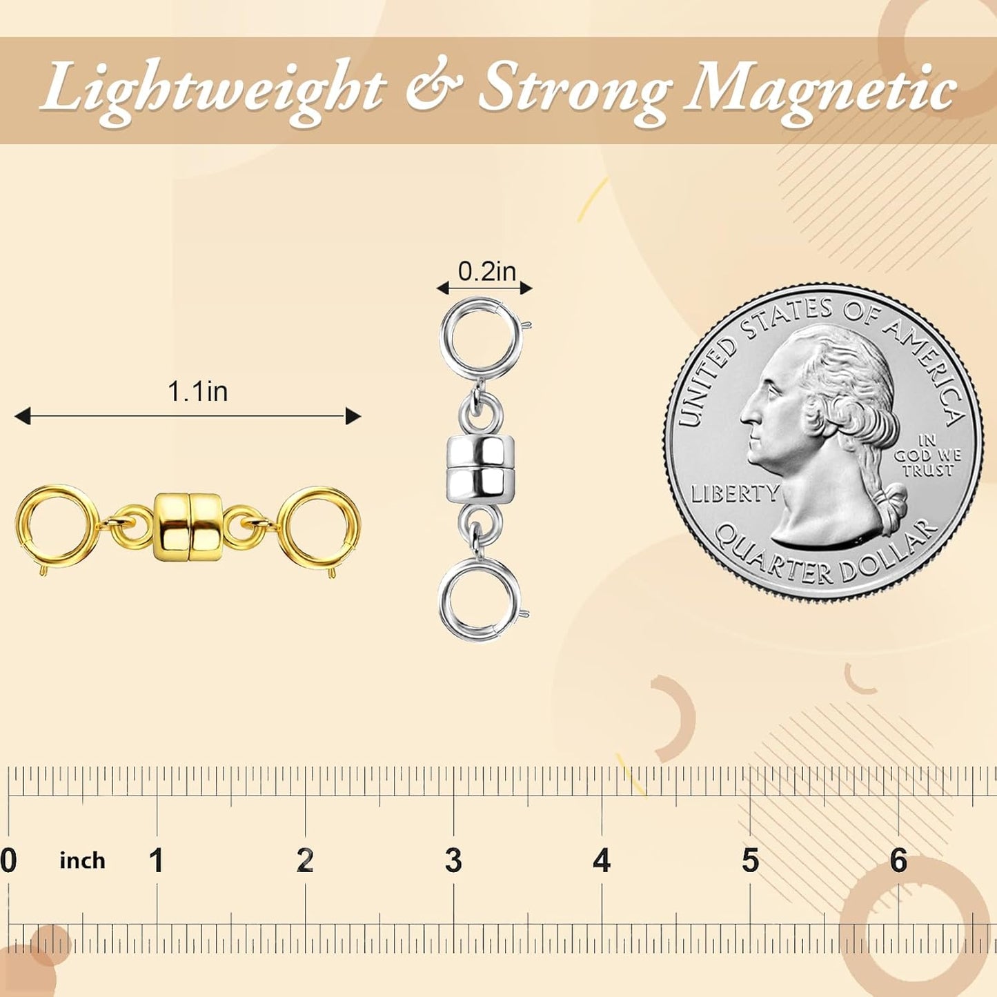 Magnetic Necklace Clasps and Closures Easy Jewelry Converter for Women, Seniors, and Everyday Wear