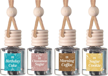 CE Craft Hanging Car Air Freshener – Fragrance Oil Diffuser with Essential Oils – Long-Lasting Aromatherapy Scents for Automobiles – 4 Pack