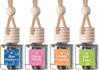 CE Craft Hanging Car Air Freshener – Fragrance Oil Diffuser with Essential Oils – Long-Lasting Aromatherapy Scents for Automobiles – 4 Pack