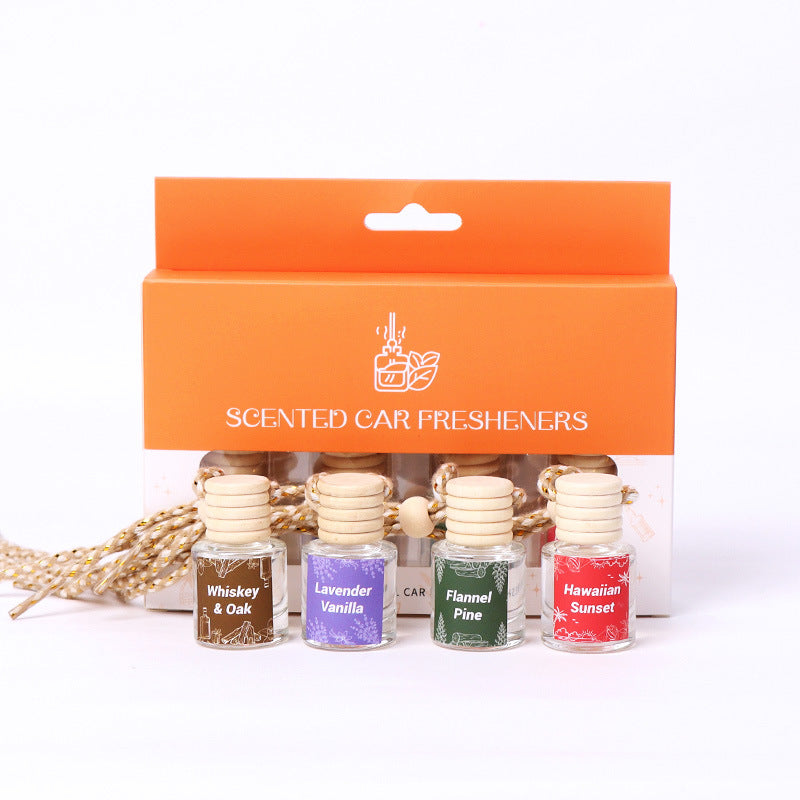 CE Craft Hanging Car Air Freshener – Fragrance Oil Diffuser with Essential Oils – Long-Lasting Aromatherapy Scents for Automobiles – 4 Pack